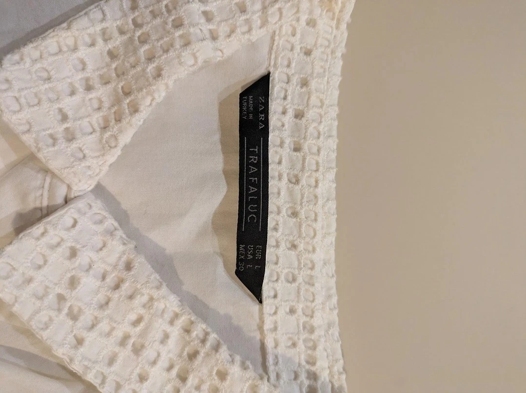 Kortmouw blouses Zara - L - Wit - Paval-35 – photo 5